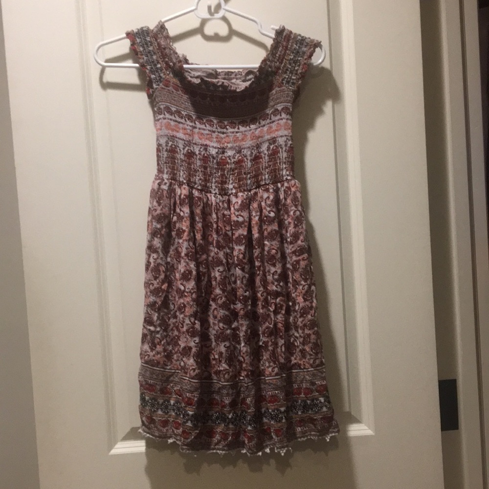 Xhilaration Girl’s paisley tube top boho Dress stretchy/pleated waist2flowy M